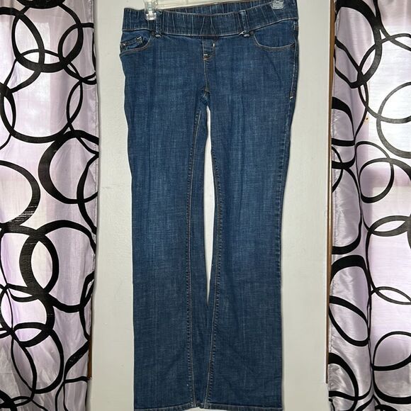 Old Navy Maternity woven Waistband boot, cut stretch, jeans size 6 long - Picture 7 of 14